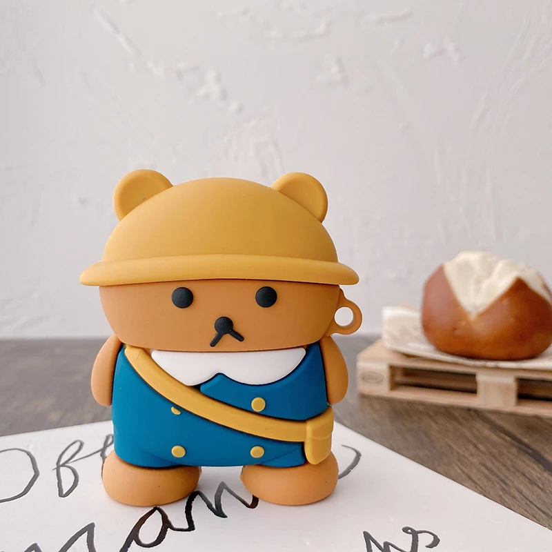 

Мягкий силиконовый чехол для Наушников Bear For AirPods 2 1 Pro