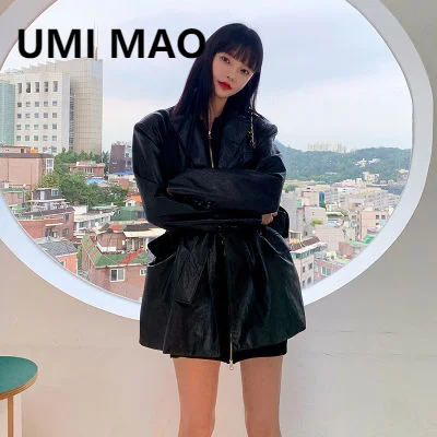 

Куртка женская из искусственной кожи, универсальная, осенняя, 2021