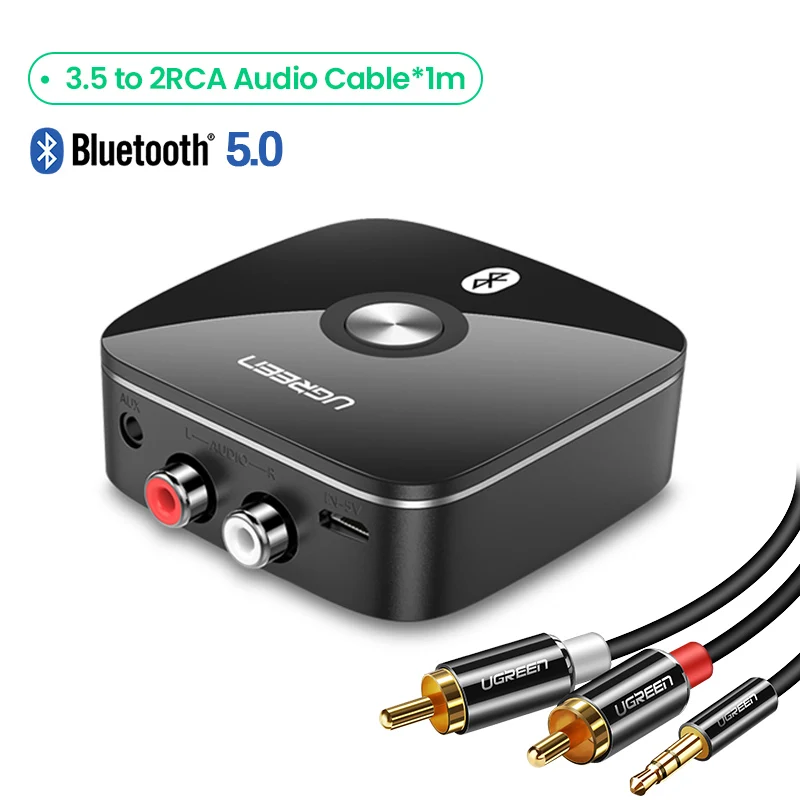 Ugreen Bluetooth RCA приемник 5,0 aptX LL 3,5 мм разъем Aux беспроводной адаптер Музыка для ТВ автомобиля RCA Bluetooth 5,0 3,5 аудио приемник - Цвет: 5.0 with 3.5mm RCA