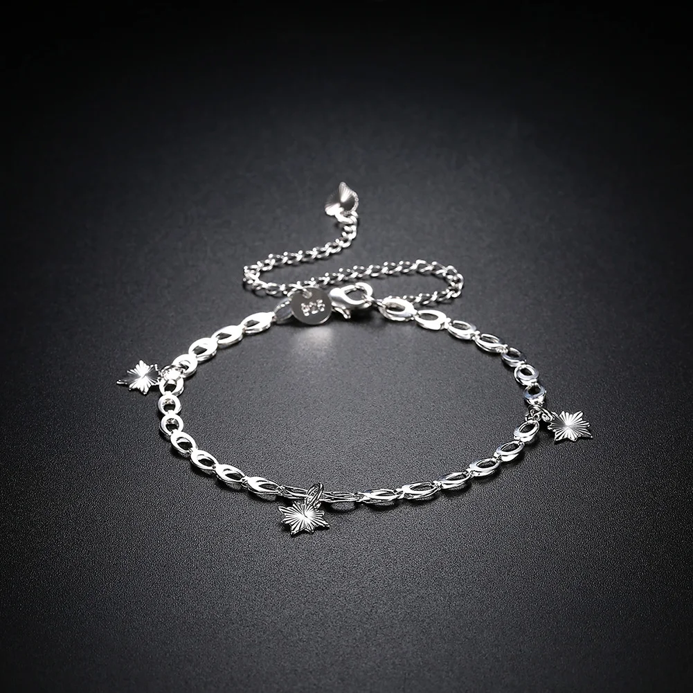 

INALIS White Leaf Women Anklets Exquisite Creativity Plant Copper Anklet Fashion Jewelry Anniversary Prom For Girlfriend Gift