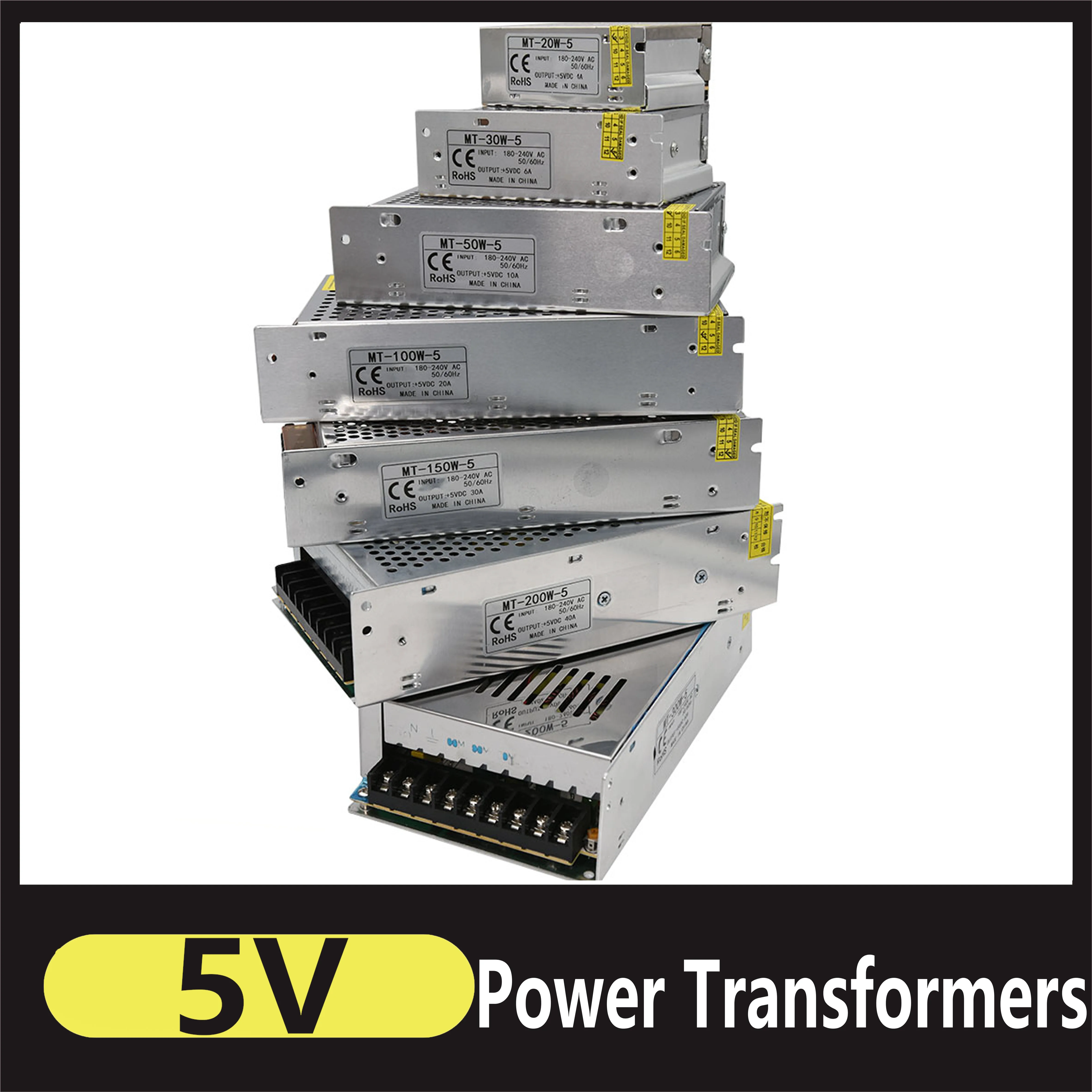 

Power Transformers AC110V-220V to DC 5V 4A 6A 10A 20A 30A 40A 60A Power Supply Source Adapter For Led Strip CCTV