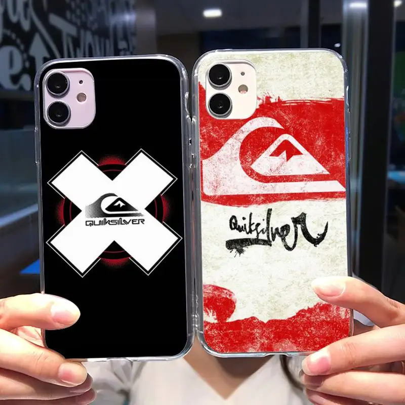 

Surf And Skateboard Quiksilver Phone Case For Iphone11 12 Pro Max SE 2020 6s 7 8 Plus X Xs Max Xr Transparent Soft Cover Coque