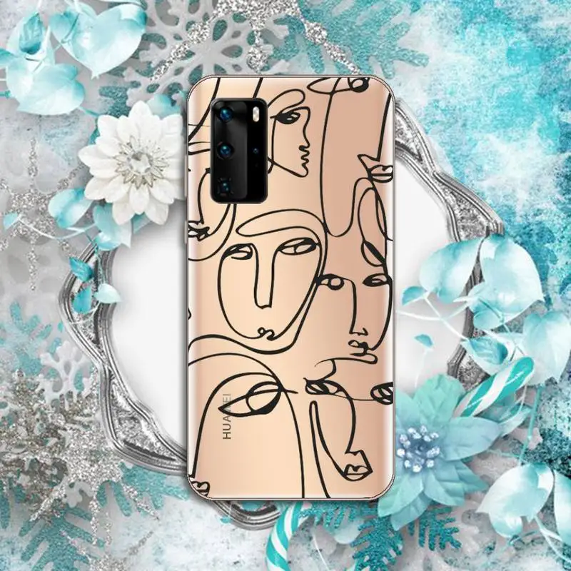 

Abstract art painting aesthetics Phone Case Transparent for Huawei P honor 8 10i 20 30 40 smart 2019