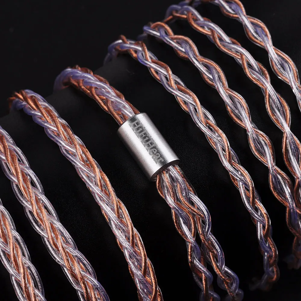 HiFiHear 8 Core посеребренный кабель 2,5/3,5/4,4 мм балансный кабель с MMCX/2pin разъем для LZ A6 HQ12 AS10 ZS10 ZS6 СЖД