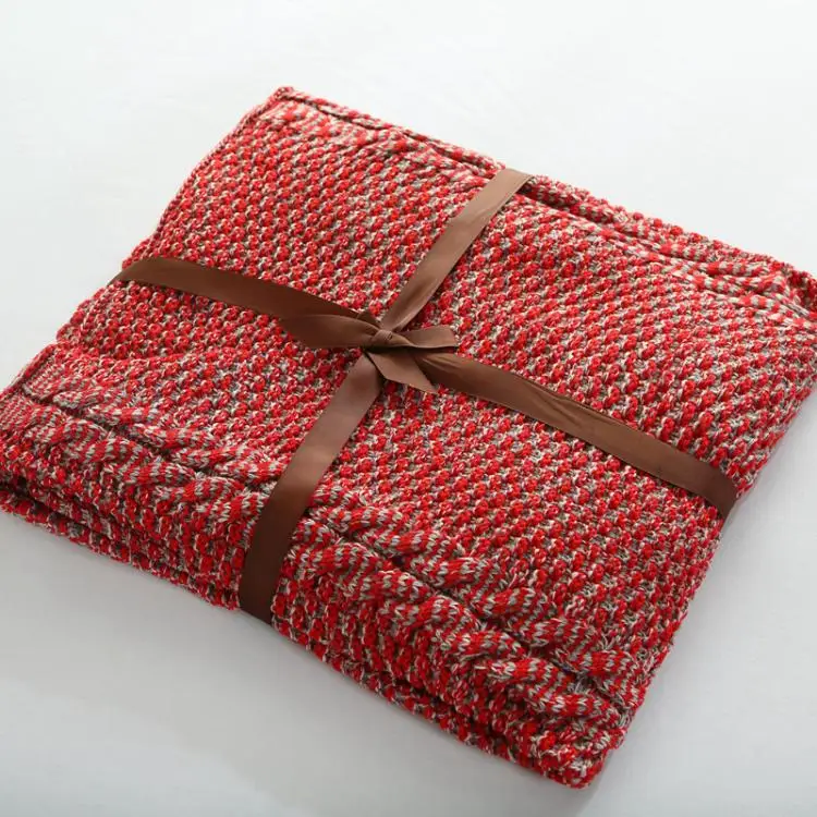 Зимнее одеяло вязаное с хвостом русалки тонкое крючком не скатывается