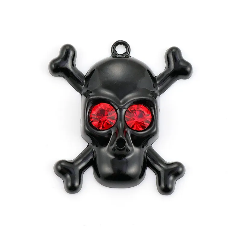 

10pcs/lot Alloy Rhinestone Charms Skull Halloween Antique Making Pendant Vintage DIY Handmade Jewelry Accessories