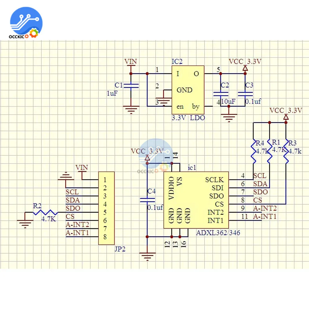 ADXL362 3-осевой цифровой акселерометр ускоренный Сенсор модуль SPI для Arduino