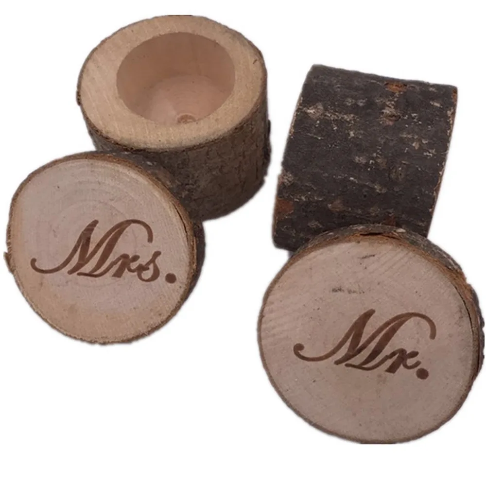 Персонализированная Античная пасторальная коробка для обручального кольца из