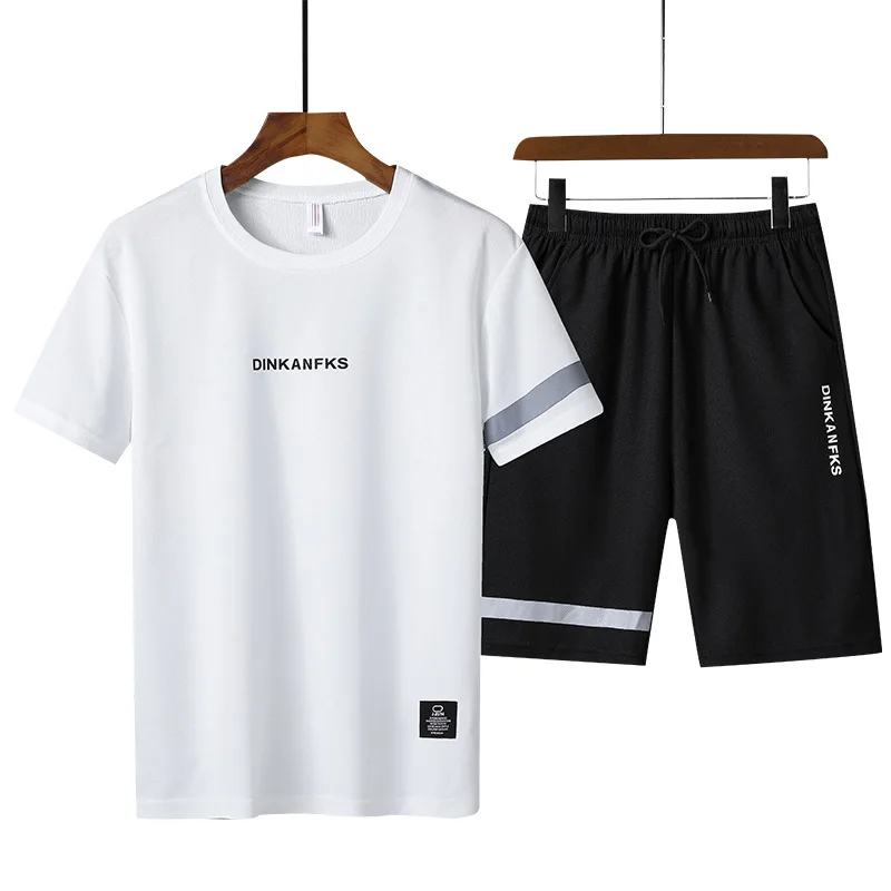 

Oversized t-shirt Summer leisure sports suit men's 2020 new short sleeve youth