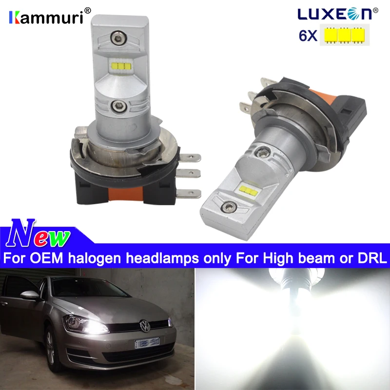 Светодиодный светильник Luxeon H15 для Audi BMW Mercedes Volkswagen VW светодиодный дальнего света