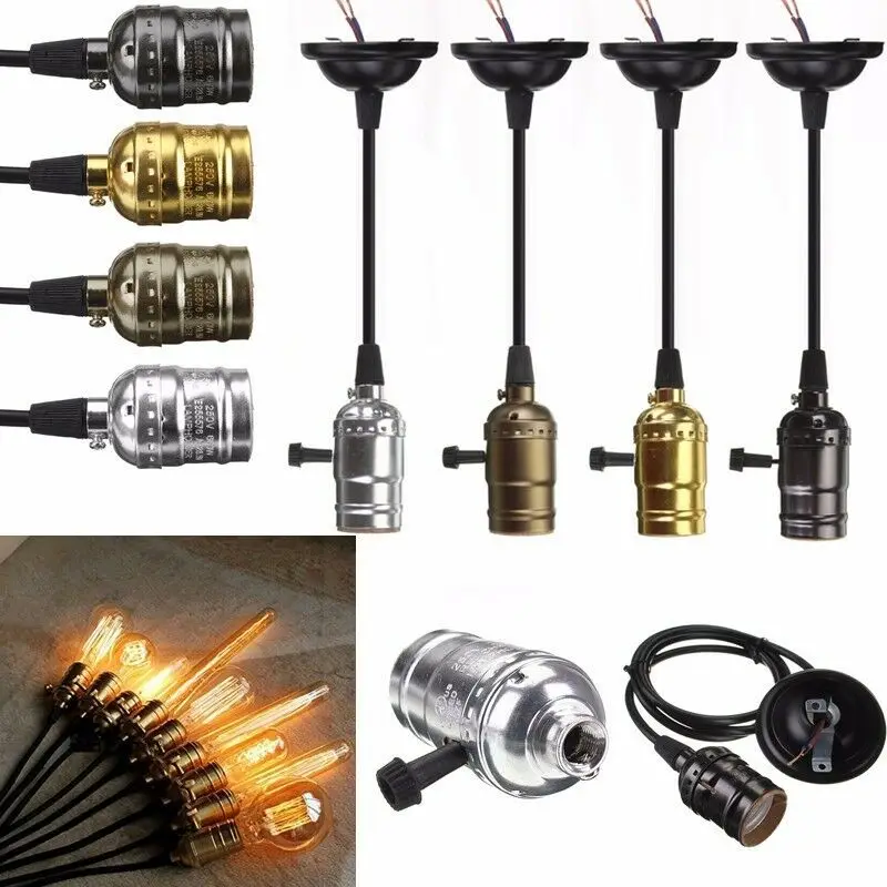 

E27/26 Aluminum Antique Retro Vintage Edison Bulb Lamp LED Light Socket Holder