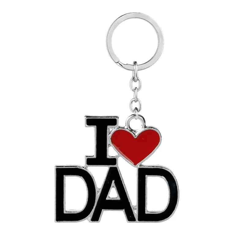 

Letter Keychain Heart Pendant I Love Dad Happy Father Day Keychains Happy Mother Day Gift Diy Keychain Accessories
