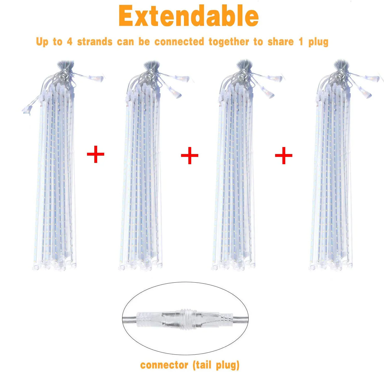 Метеоритный дождь огни капли дождя сосулька гирлянды 30 см 8 Tube 192 светодиодов