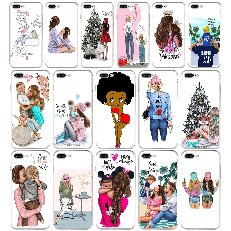 Забавный силиконовый мягкий чехол из ТПУ для iPhone 8 Plus прозрачный - купить по