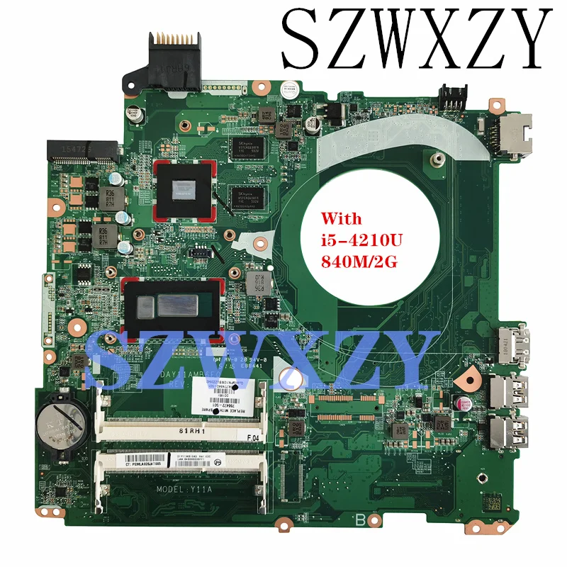 SZWXZY для HP 15T P 15 P079TX материнская плата портативного компьютера с I5 4210U 840M/2G 766473 501 001