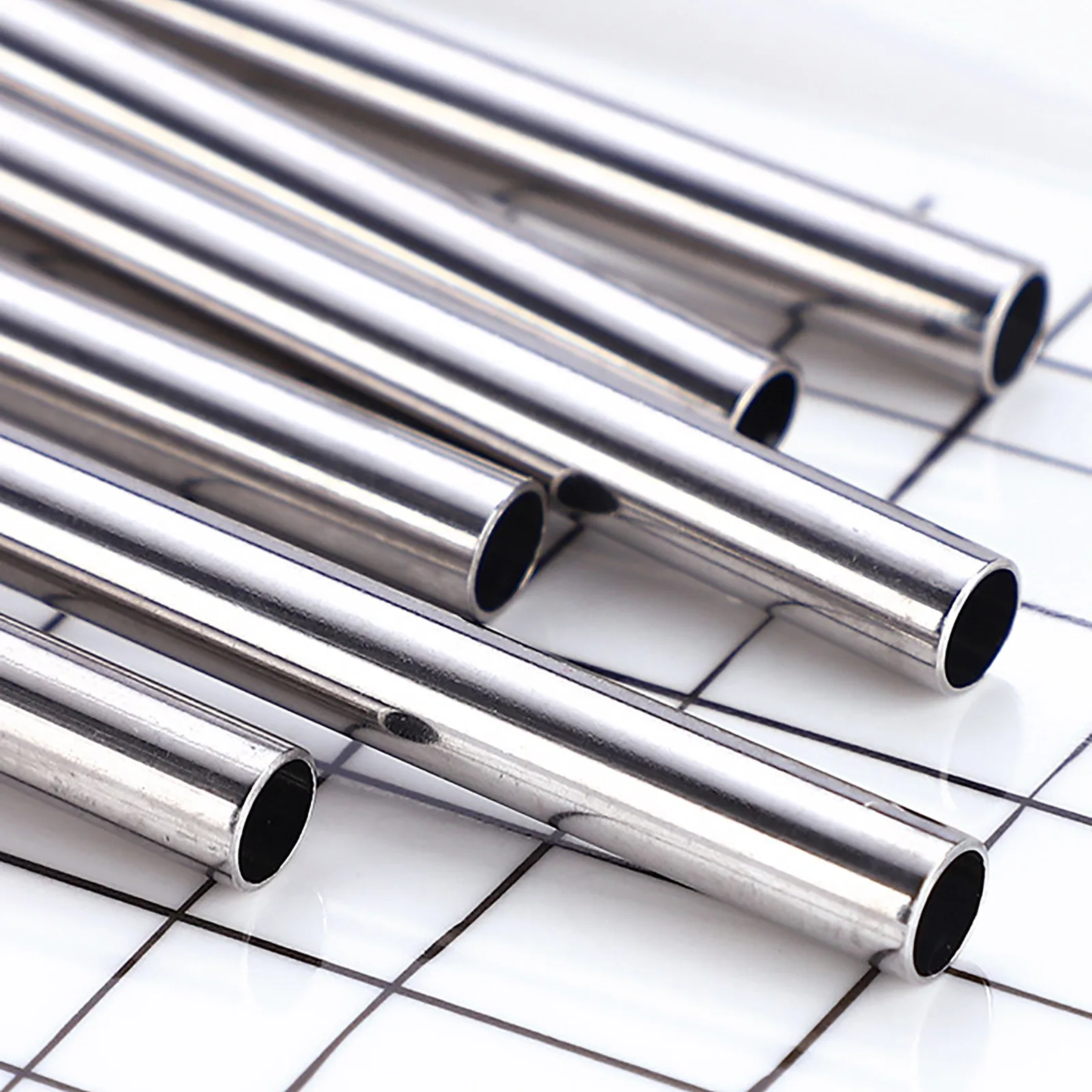 

Stainless Steel Straws Metal Reusable Straight Bent Drinking Straw With Case Cleaning Brush Set Party Bar Accessory Silicone