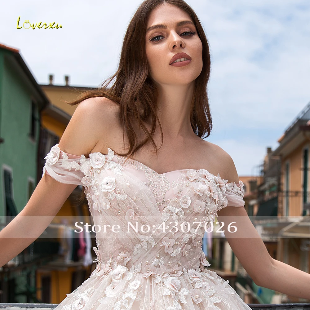 Loverxu бальное платье без бретелек Свадебные платья Шикарные аппликации