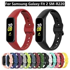 Оригинальный ремешок для Samsung Galaxy Fit 2, мягкий силиконовый спортивный браслет для Samsung SM-R220, сменный ремешок, аксессуары