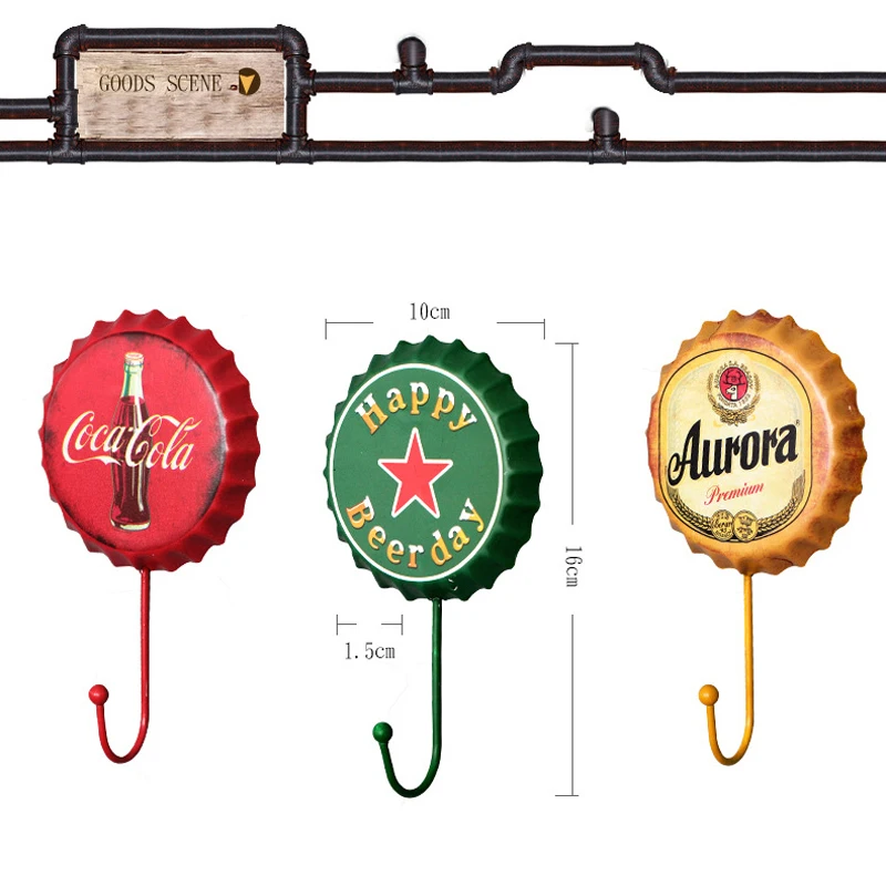 1 шт. новинка пивная бутылка колпачок знак крючок пивной двигатель настенная