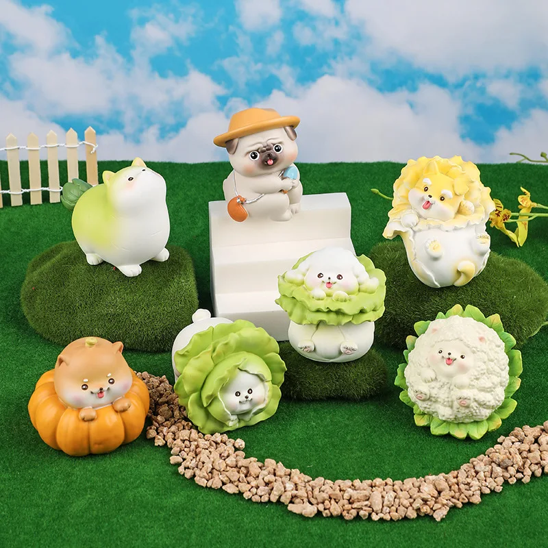 

The World of Vegetable Dogs Blind Box Surprise Dolls Cabbage Dog Animal Figure Toys Home Decoration