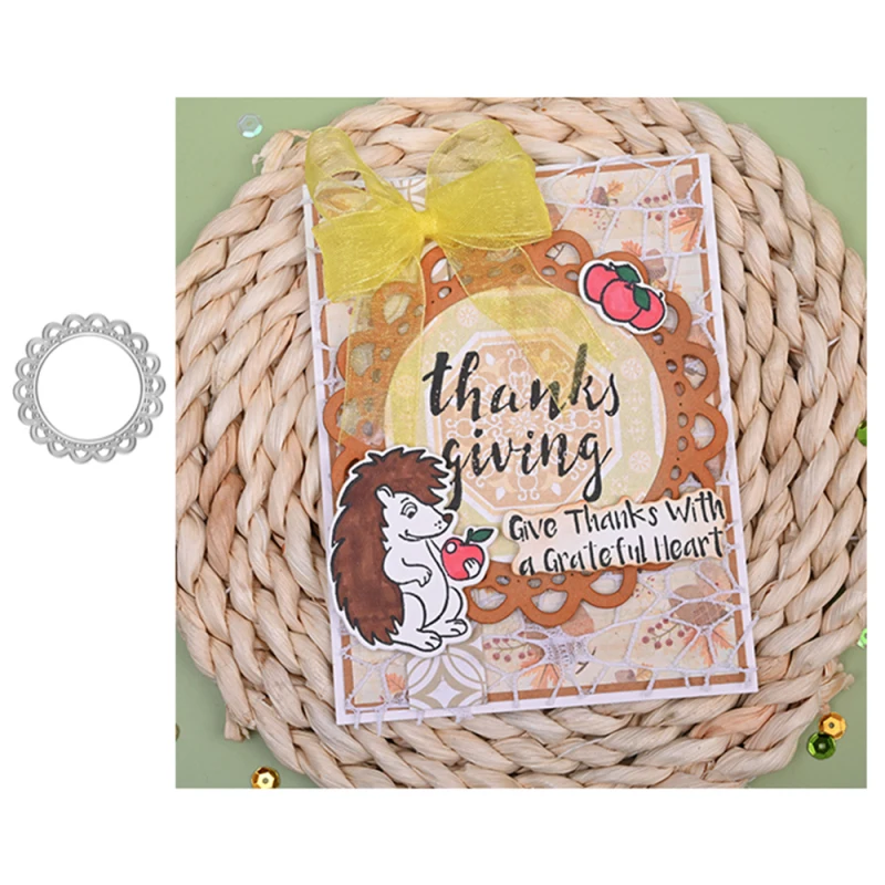 DiyArts цветок круг металлические штампы для скрапбукинга венок Ремесло папки