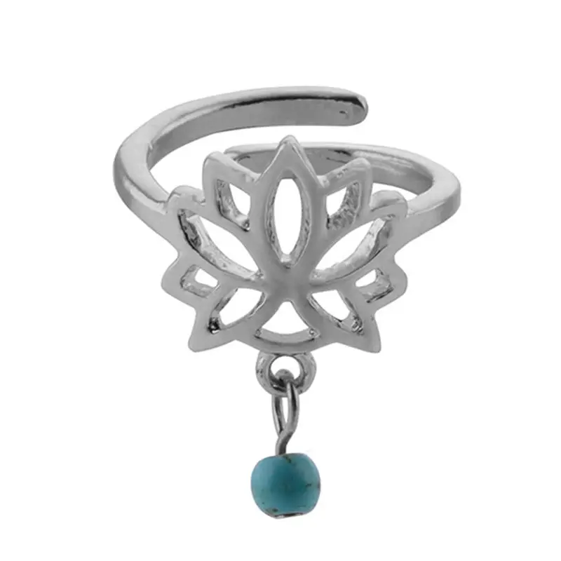 1 шт. модные регулируемые кольца с открытым носком и золотыми подвесками в форме