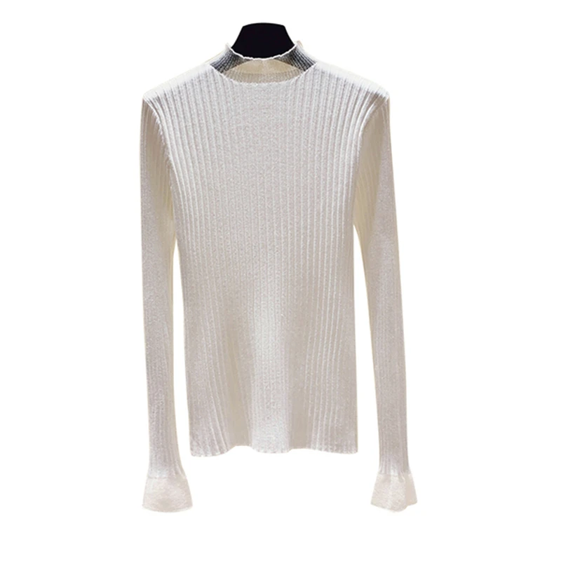 Women Casual Knit Sweater O-Neck Long Sleeve Tops Ladies Slim Solid Inside 2020 Autumn Winter New Clothes | Женская одежда