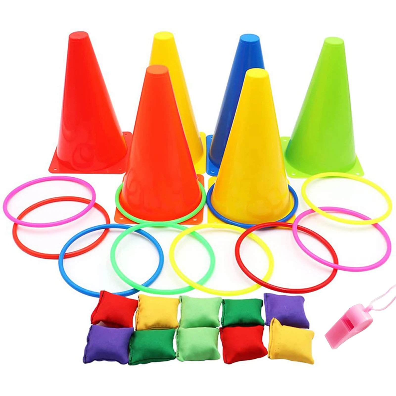 

Throwing Game Hoop Ring Toss Plastic Ring Toss Game Garden Game Pool Toy Outdoor Fun Set Children Interactive Educational Toys