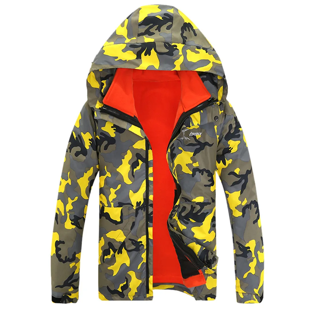 SAGACE камуфляжная пара повседневная с длинными рукавами капюшоном плюс бархат