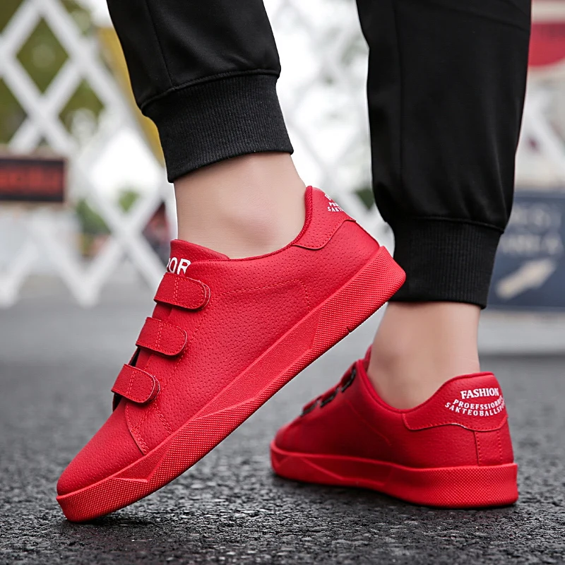 

Spring Summer Rubber Men Shoes Popular Sweat-Absorbant Flats Male Causal Shoes Hook and Loop Comfortable Massage Leisure Sneaker