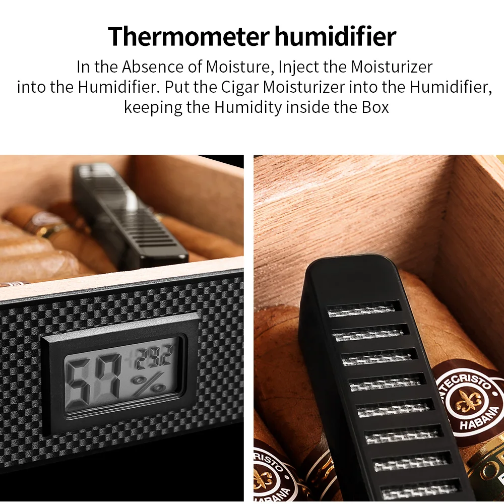 Портативный чехол для сигар из испанского кедра деревянная искусственная