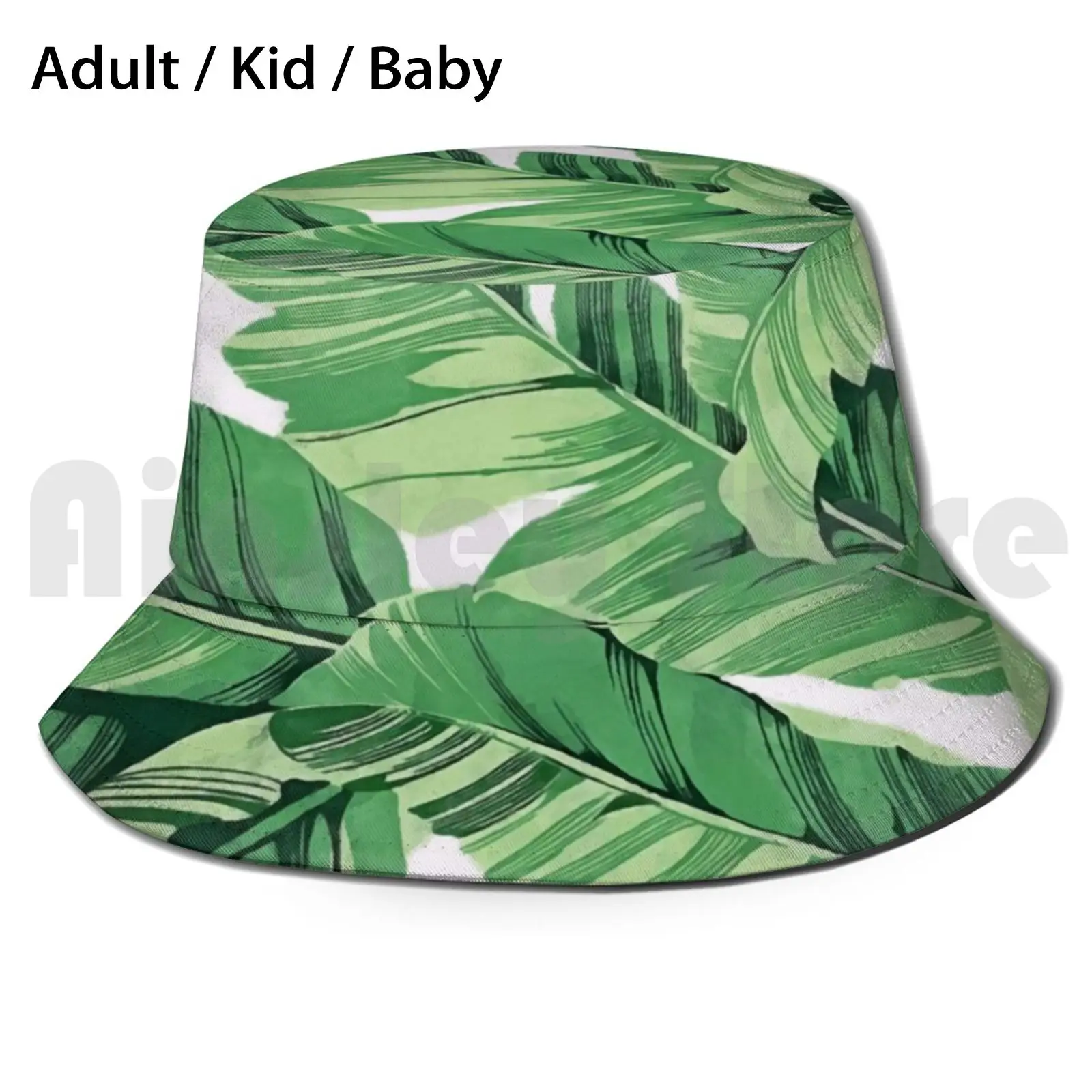 Солнцезащитная шапка Складная с рисунком банановых листьев и УФ-защитой |