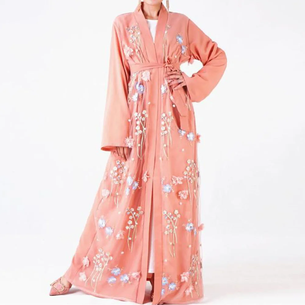 

Abaya Femme Kimono Kaftan Robe Dubai Islam Muslim Hijab Dress Abayas Caftan Marocain Qatar Oman Turkey Elbise Ramadan Clothing