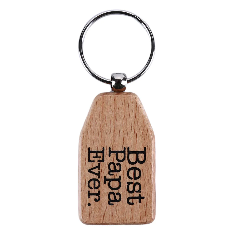 Ellenmar Творческий буквами best Papa когда-либо Деревянные Подвески Брелок для