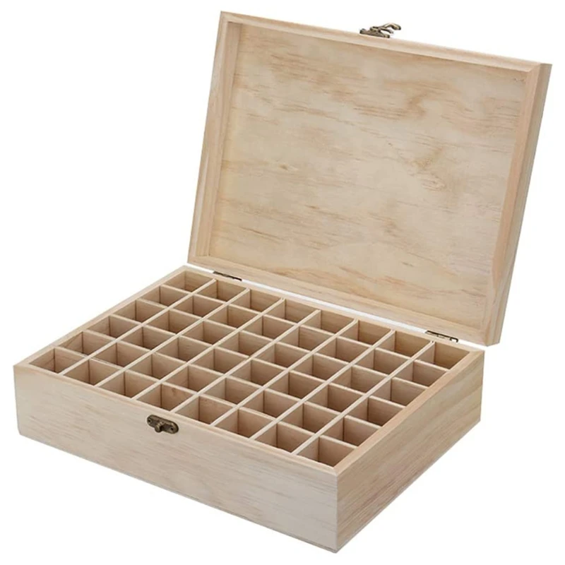 48 Сетка деревянная коробка для эфирного масла Коробка хранения твердая