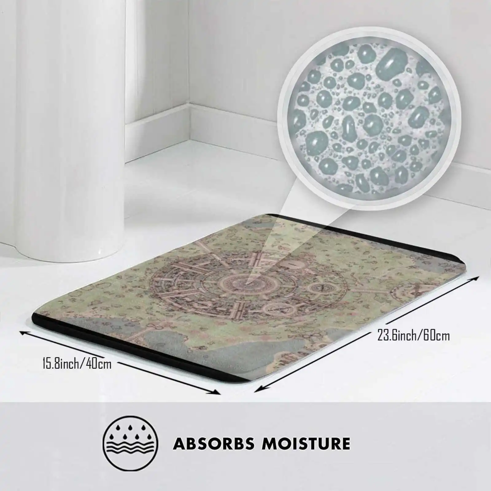 Мягкий Нескользящий 3D коврик с изображением карты императора Тамриэль Скайрим |