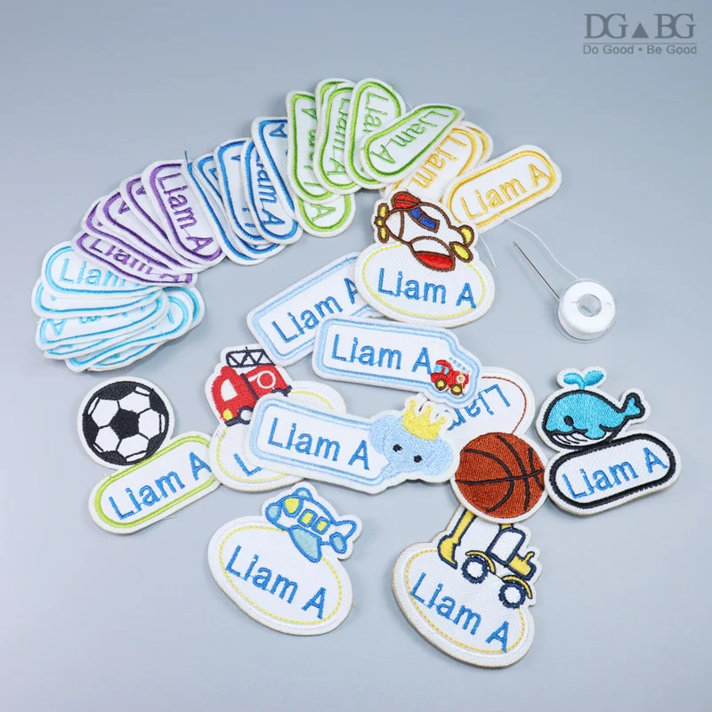 Детские наклейки с идентификацией имени индивидуальные вышитые нашивки