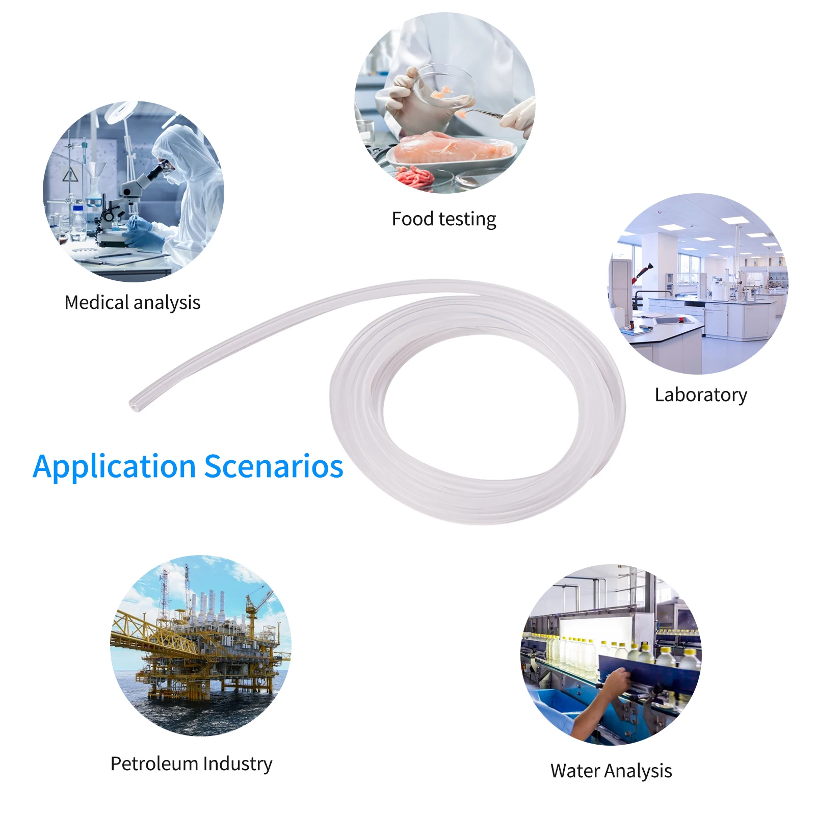 

Transparent Food Grade Silicone Tube Flexible Hose Pipe Silicone Tubing for Dosing Pump Peristaltic Pump 10M Long, 1mm ID*3mm OD