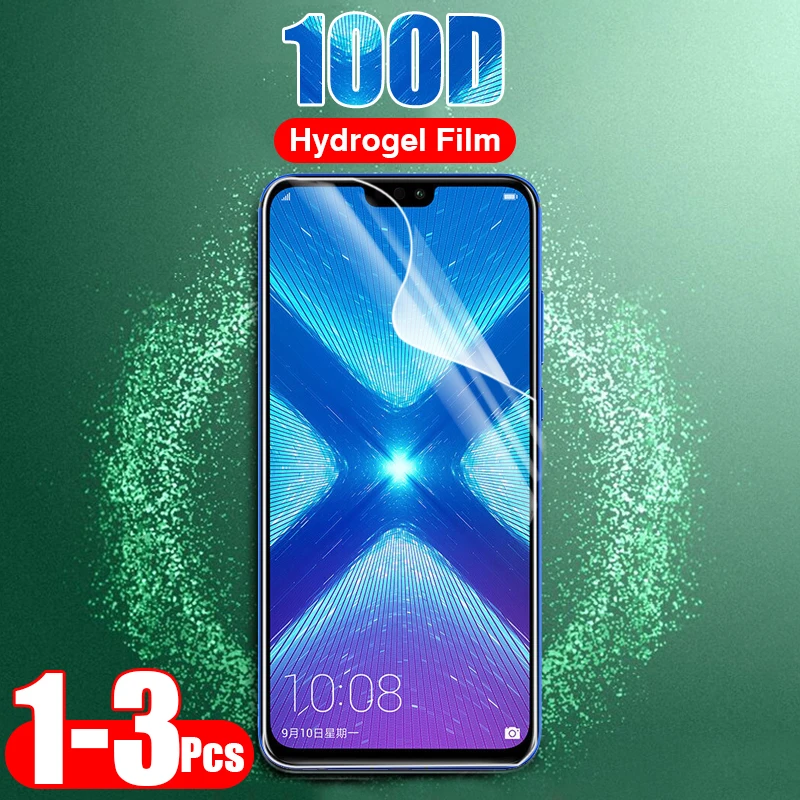 1 3 шт 100D Гидрогелевая пленка полное покрытие для huawei Honor 8x9x8 9 10 Lite 10i 20 Pro 7c мягкая