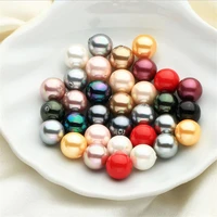 aa natural stone beads black rainbow shell pearl loose beads for jewelry making diy bracelet necklace accessories 15 4 14mm