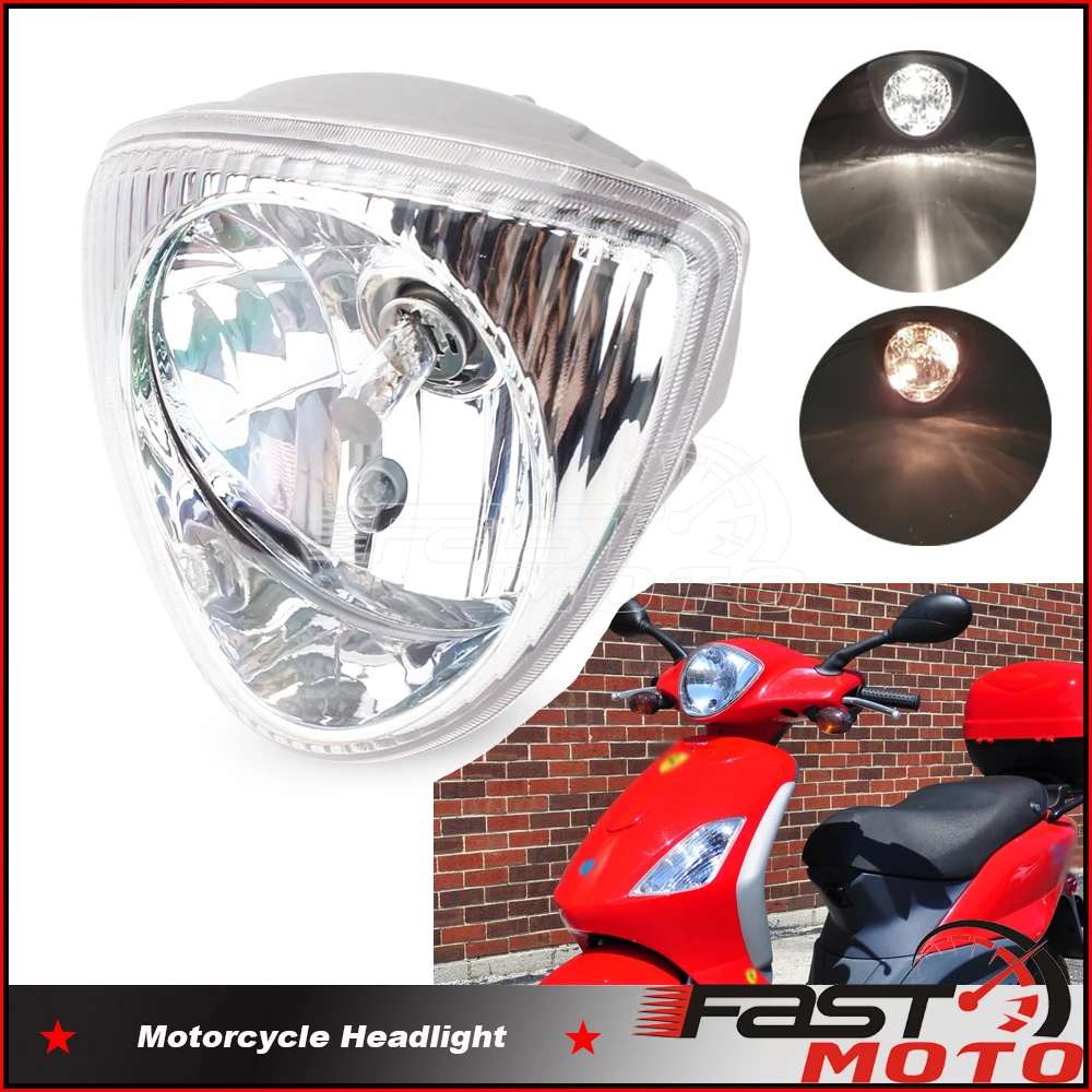 

12V Bulb High Low Beam Head Lights Lamp Scooter Headlight Headlamp for FLY 50 2T 4T 100 125 4T Euro 3 150 Liberty 50 E6 E-Mark