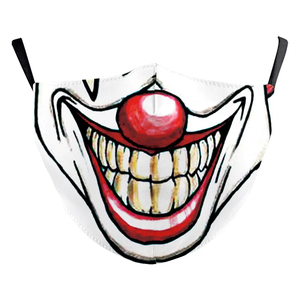 VIP мода для взрослых и детей Хэллоуин клоун улыбка маска Многоразовые моющиеся
