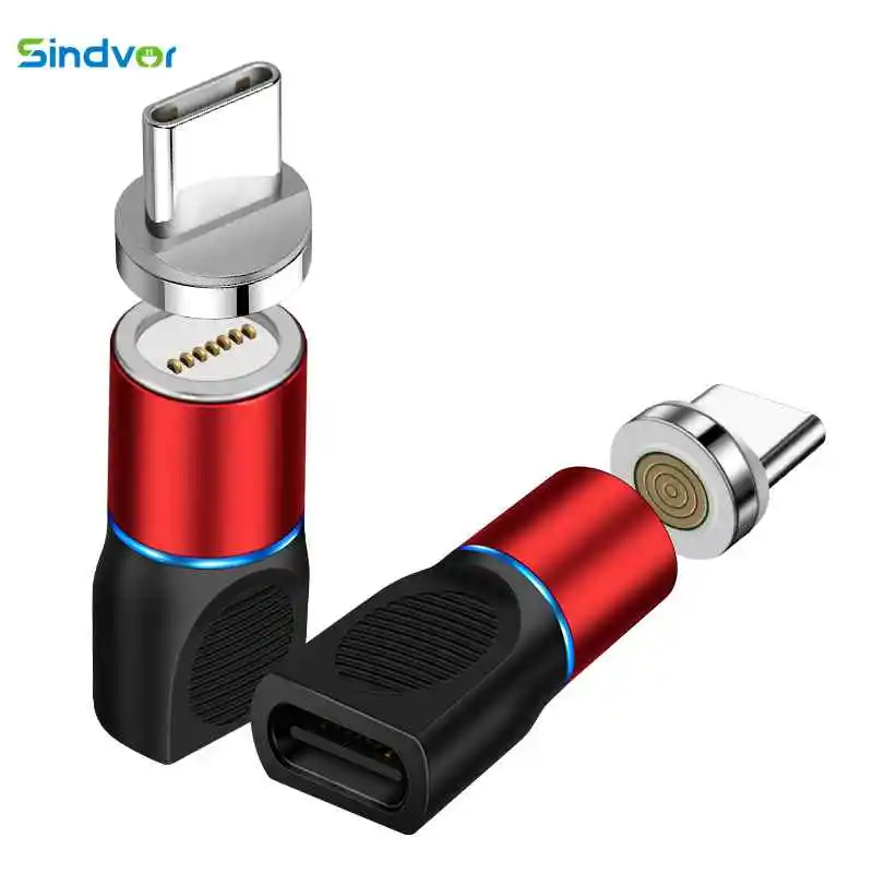 Sindvor Type C адаптер магнитное быстрое зарядное устройство 3A USB разъем для Samsung iPhone