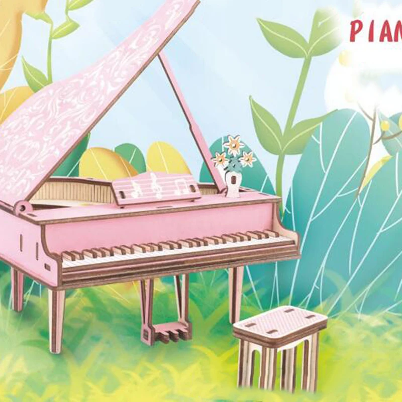 DIY Ручная сборка музыкальная шкатулка креативное пианино ручной работы для детей