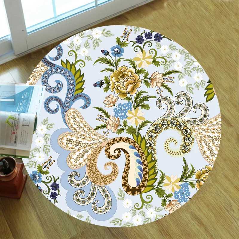 

Vintage flowers carpet Square Anti-Skid Area Floor Mat 3D Rug Non-slip Mat Dining Room Living Room Soft Bedroom Carpet 01