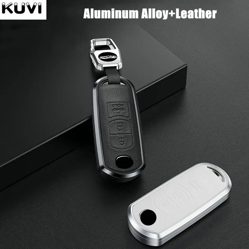 Чехол для автомобильного ключа с дистанционным управлением из сплава и кожи