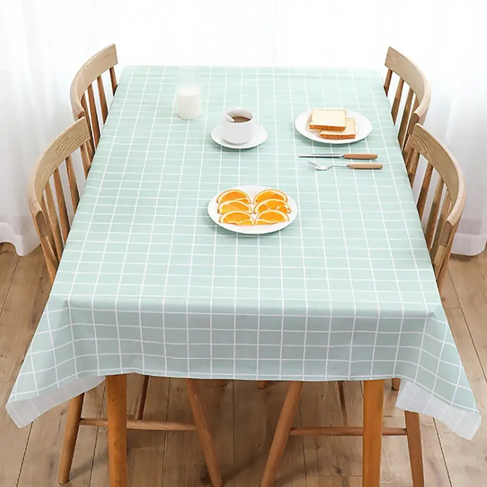 

50%HOTWaterproof Plaid Tablecloth Rectangle Table Cover Wedding Birthday Party Decor
