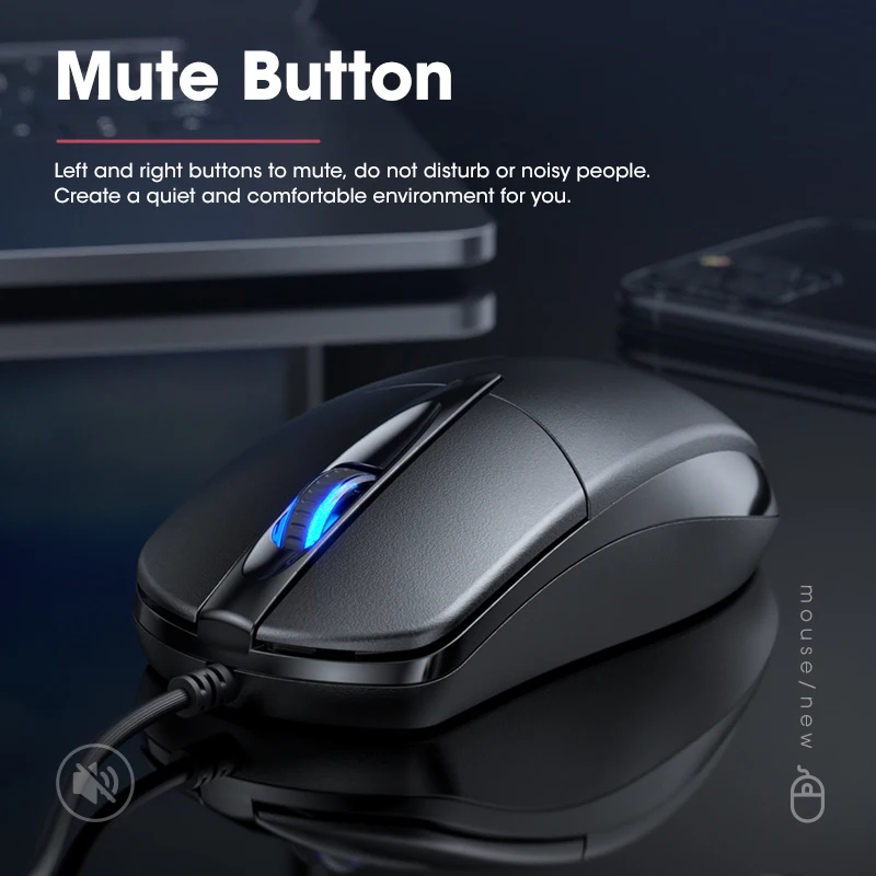 Wired Mouse Gamer Computer Office Gaming Silent USB Mouses 1200 DPI Mice Ergonomic For Macbook Laptop PC Non Slip | Компьютеры и офис