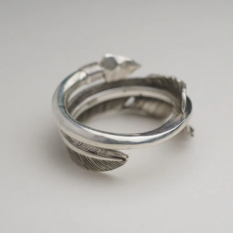 Кольцо с красным Орлом и перьями кольцо со стрелками для охоты на удачу из