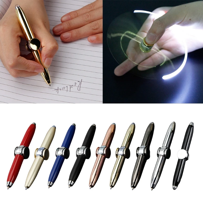 

Шариковая ручка на кончик пальца 77HD, многофункциональная вращающаяся светящаяся ручка, креативная светодиодная декомпрессионная игрушка, ...